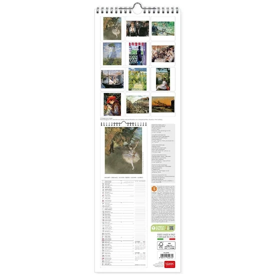KALENDAR ZIDNI LEGAMI IMPRESSIONISTS - 16X49 - ART CAL23085