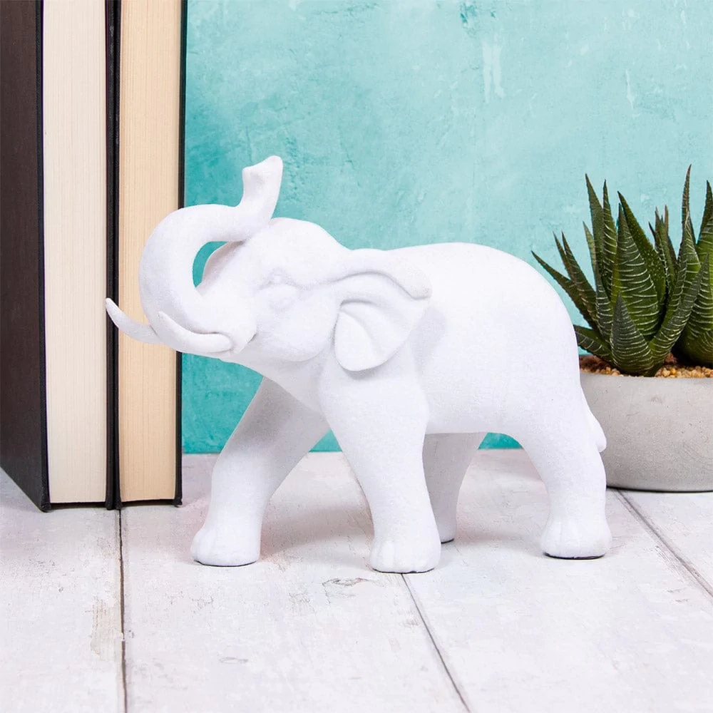 UKRASNA FIGURA LESSER WHITE VELVET ELEPHANT LP48505
