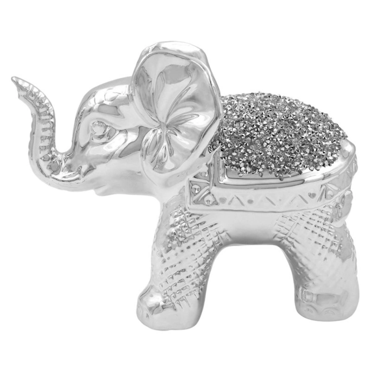 UKRASNA FIGURA LESSER SILVER SPARKLE ELEPHANT LP48671