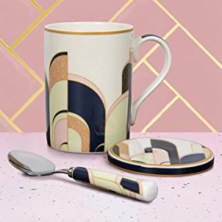 ŠOLJA LESSER ART DECO MUG COASTER SPOON LP95120A