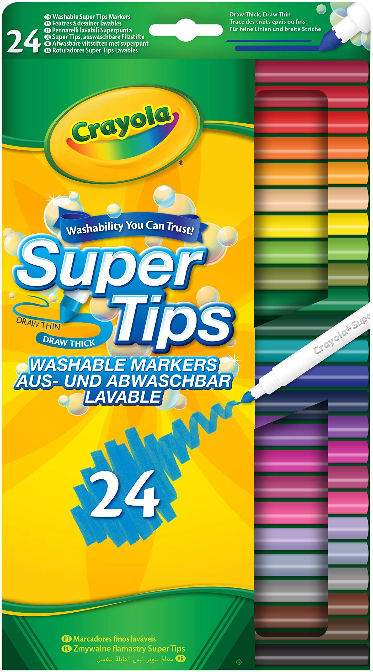 FLOMASTERI CRAYOLA SUPERTIPS WASHABLE MARKERS 7551 24/1