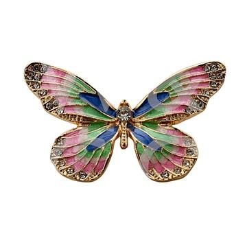 BROŠ WIDDOP SOPHIA PINK & BLUE BUTTERFLY SP435BR