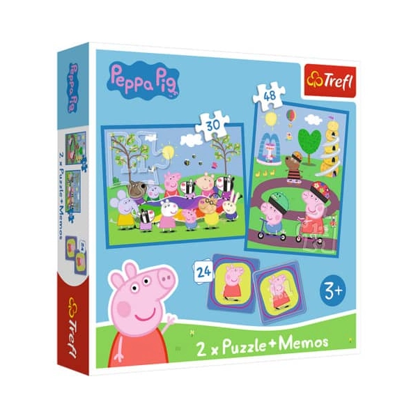 PUZZLE 2IN1 + MEMO TREFL HAPPY MOMENTS WITH PEPPA PIG / PEPPA PIG 93331