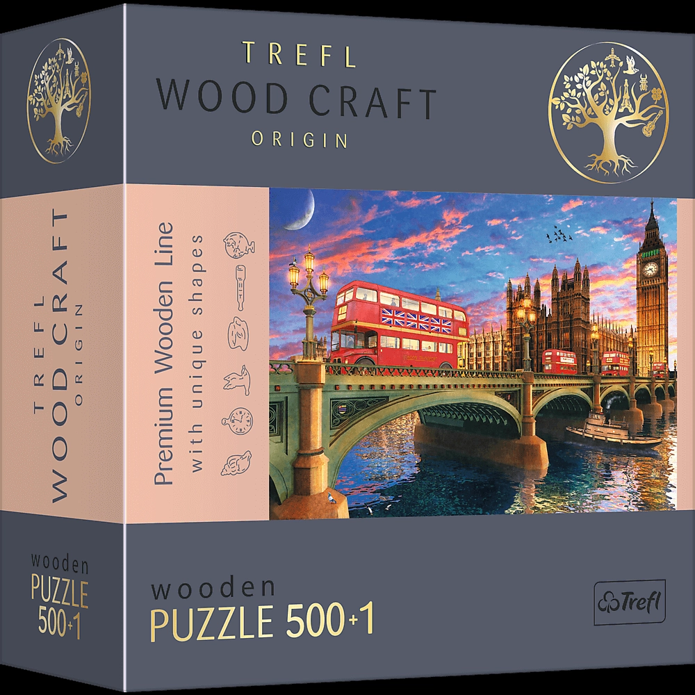 PUZZLE DRVENE 500+1 TREFL PALACE OF WESTMINSTER, BIG BEN, LONDON 20155