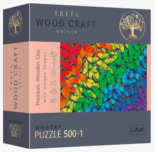 PUZZLE DRVENE 500+1 TREFL RAINBOW BUTTERFLIES 20159