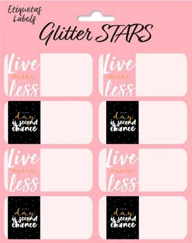 NALJEPNICE ZA SVESKE ERIK GLITTER STARS ELE0244
