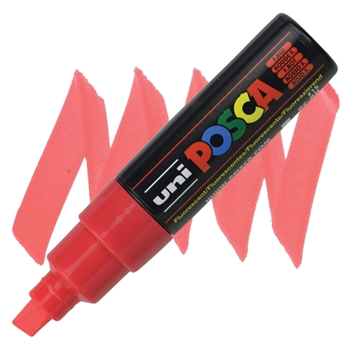 MARKER KOSI UNI POSCA FLUROSCENTNO CRVENI PC-8K 6716
