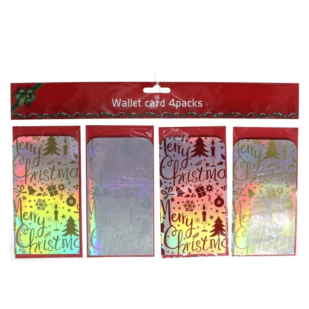 NOVOGODIŠNJI DRŽAČ ZA KARTICE GERIMPORT X4 4ST MERRY 12X17CM