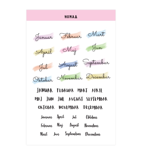 STIKERI ZA PLANER MJESEČNI NOMAD