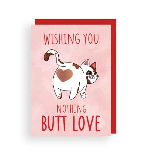 ČESTITKA NOMAD WISHING YOU NOTHING BUTT LOVE ROZE