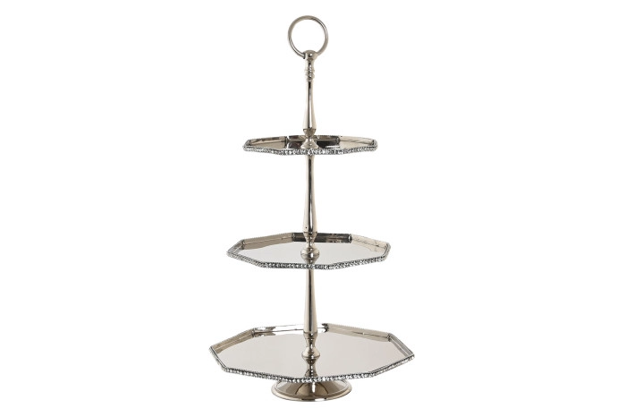 ETAŽER ITEM ALUMINIUM 28X28X47 SILVER BD-205276