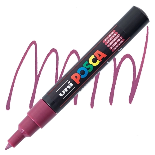 MARKER 0.7 UNI POSCA CRVENI BOJA VINA PC-1M 63578