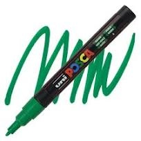 MARKER 0.7 UNI POSCA ZELENI PC-3M 39546