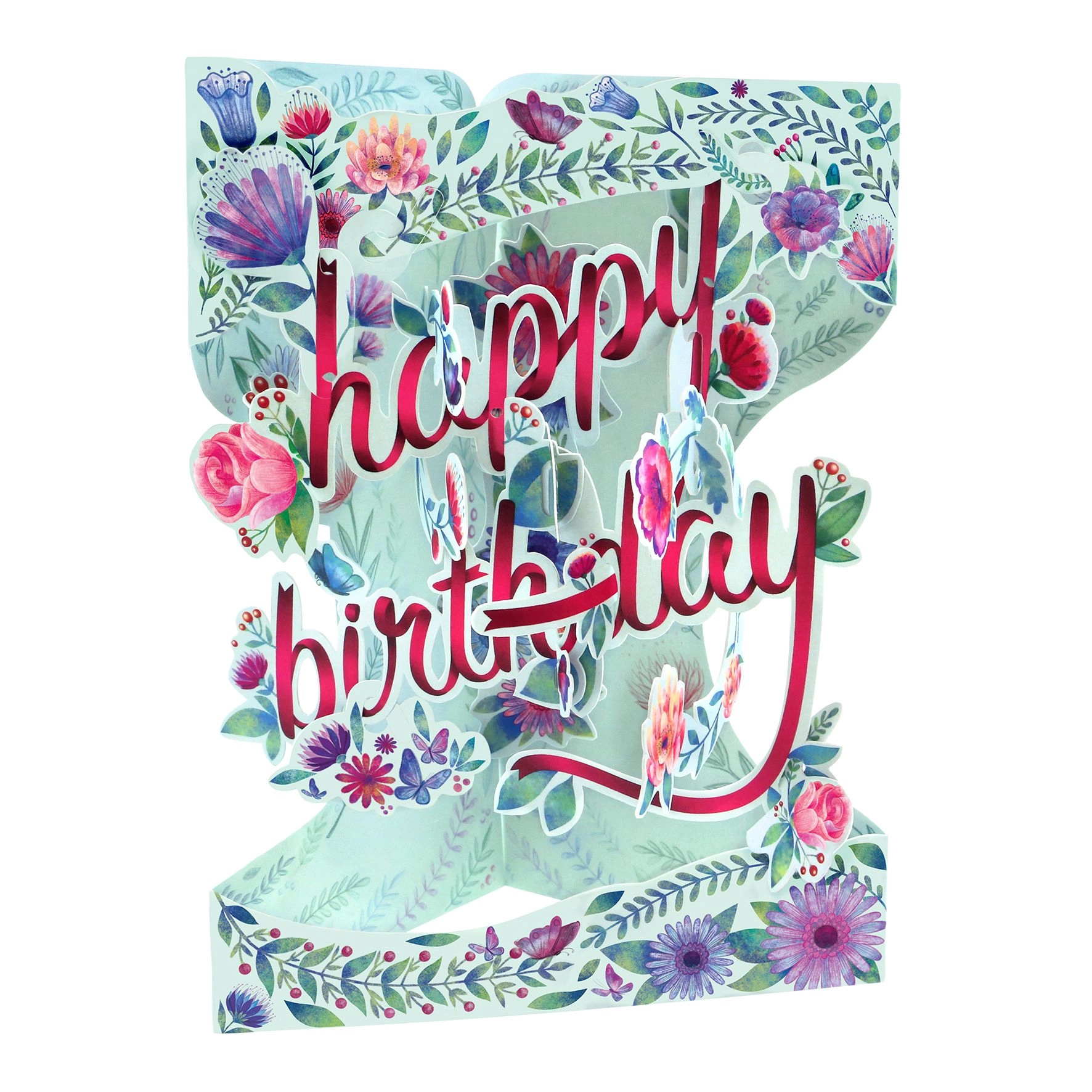 ČESTITKA SANTORO SWING CARDS HAPPY BIRTHDAY FOLRAL SC204