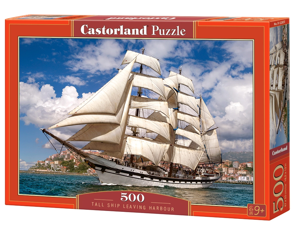 PUZZLE 500 CASTOR TALL SHIP LEAVING HARBOUR B-52851