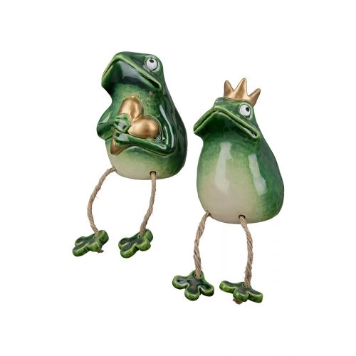 UKRASNA FIGURA ŽABA GILDE 8X8X12 CM 32337