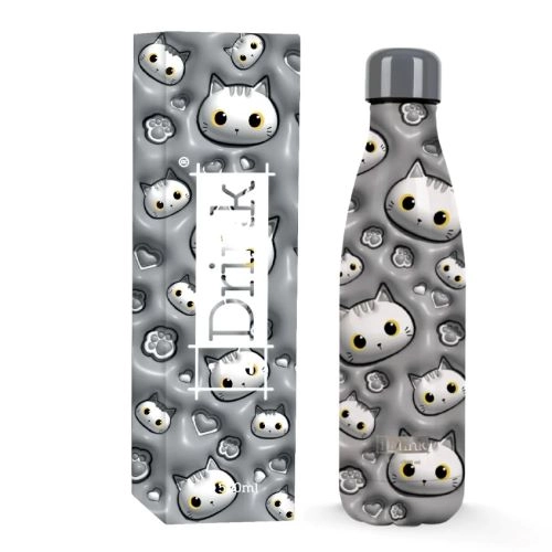 FLAŠA TERMOS 500ML TOTAL WHITE CAT 3D ID0453