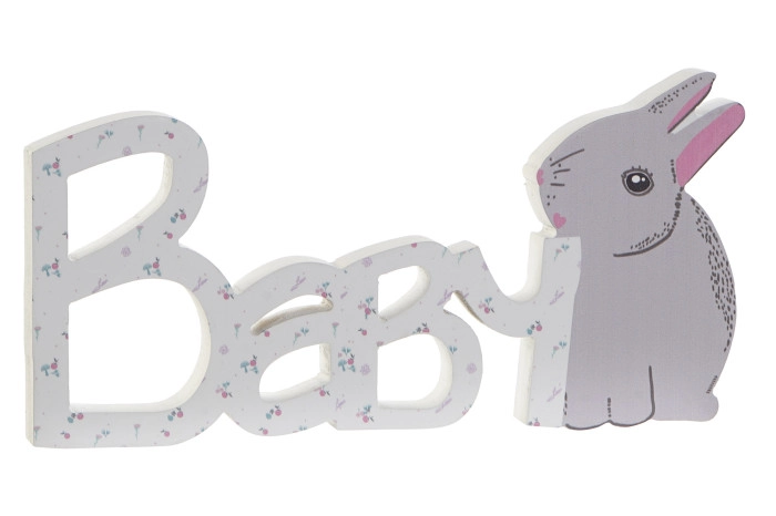 DEKORATIVNA PLOČICA ITEM 30X2X8 RABBITS MULTICOLORED LI-175957