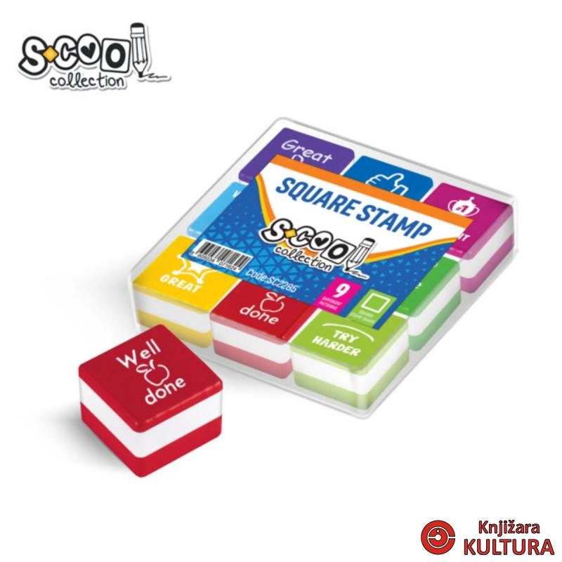 PEČAT S-COOL DJEČIJI ČETVRTASTI SET 9KOM SC2285