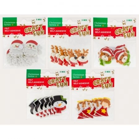 NOVOGODIŠNJI STIKERI OD FILCA EURO-TRADE 5MIX 439579