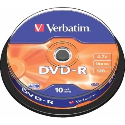 DVD-R 4.7GB 16X VERBATIM MAT SLIM 10 1/10