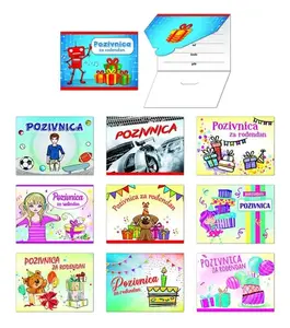POZIVNICE ZA ROĐENDAN PISMO LASTVA 9 MOTIVA 3628 1/90