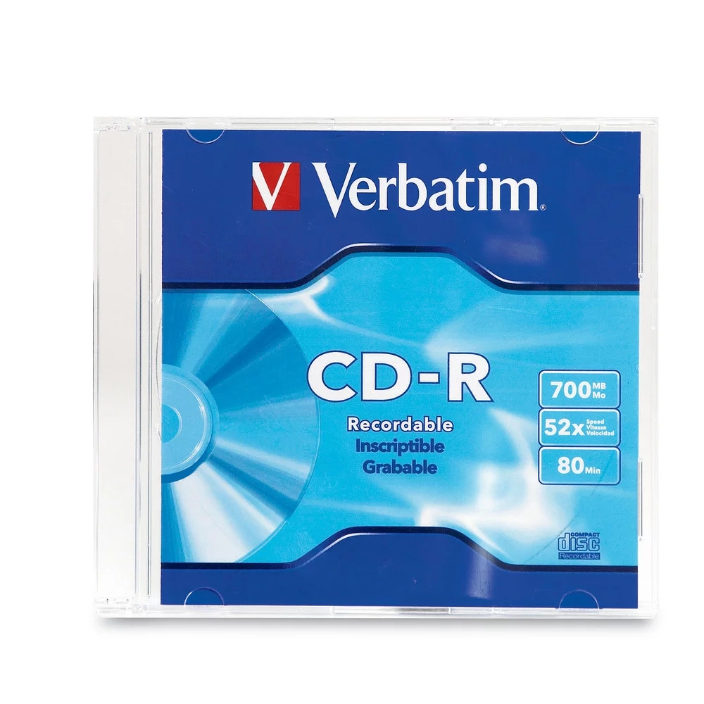 CD-R 700MB 52X VERBATIM SLIM CASE 1/10