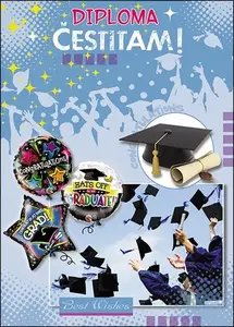 ČESTITKA DIPLOMA SHOCK 3-BW 208