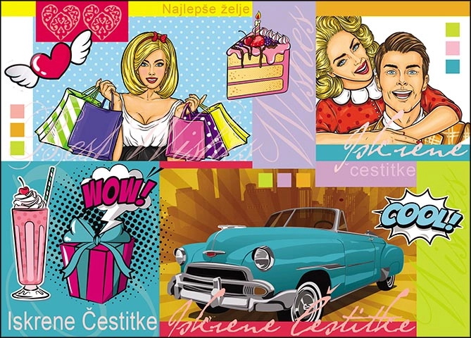 ČESTITKA SHOCK 3-BW 395