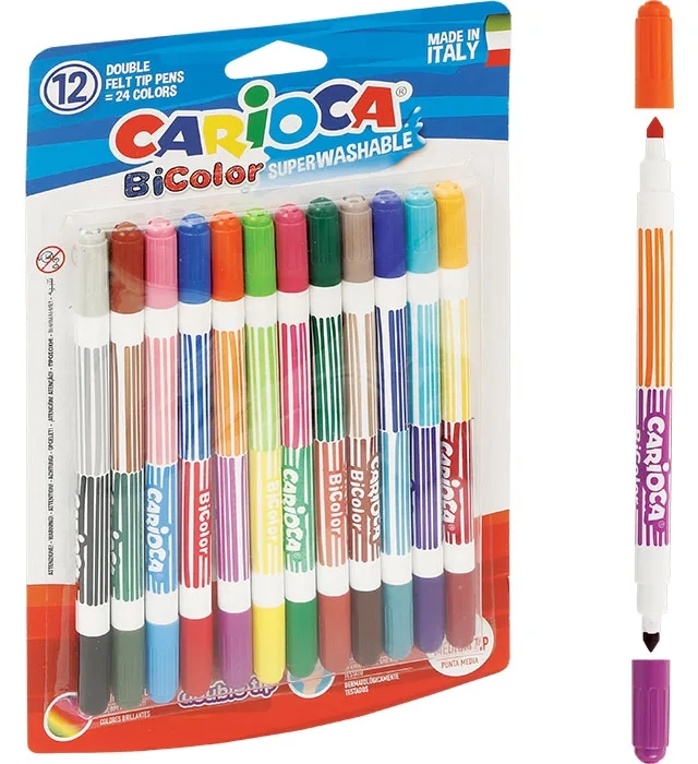FLOMASTERI DVOSTRANI CARIOCA BICOLOR 42265 12/1