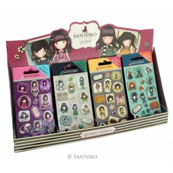 STIKERI GORJUSS VACATION STICER PACKS IN A DISPLAY 12 680GJD01