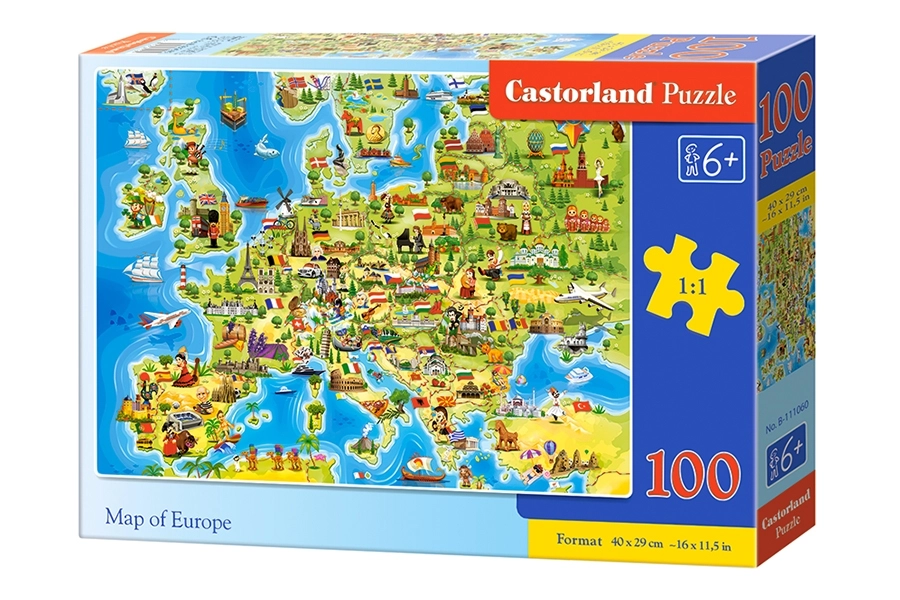 PUZZLE 100 CASTOR MAP OF EUROPE B-111060