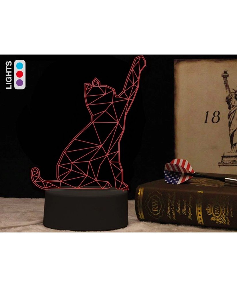 LAMPA LED 3D MAČKA TOTAL CM3325