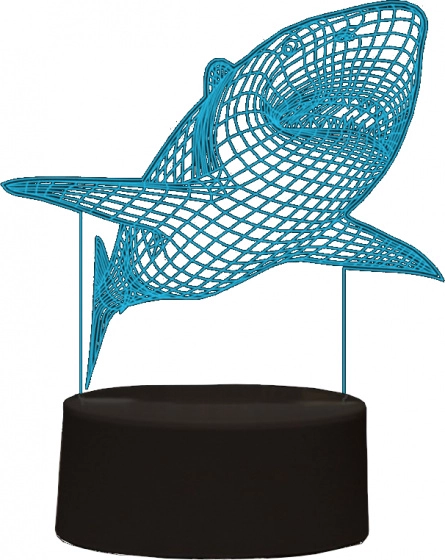 LAMPA LED 3D AJKULA CM3328