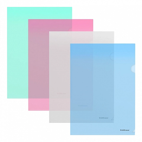 FASCIKLA L A4 PVC ERICHKRAUSE PROZIRNA MIX BOJA 42914 1/10