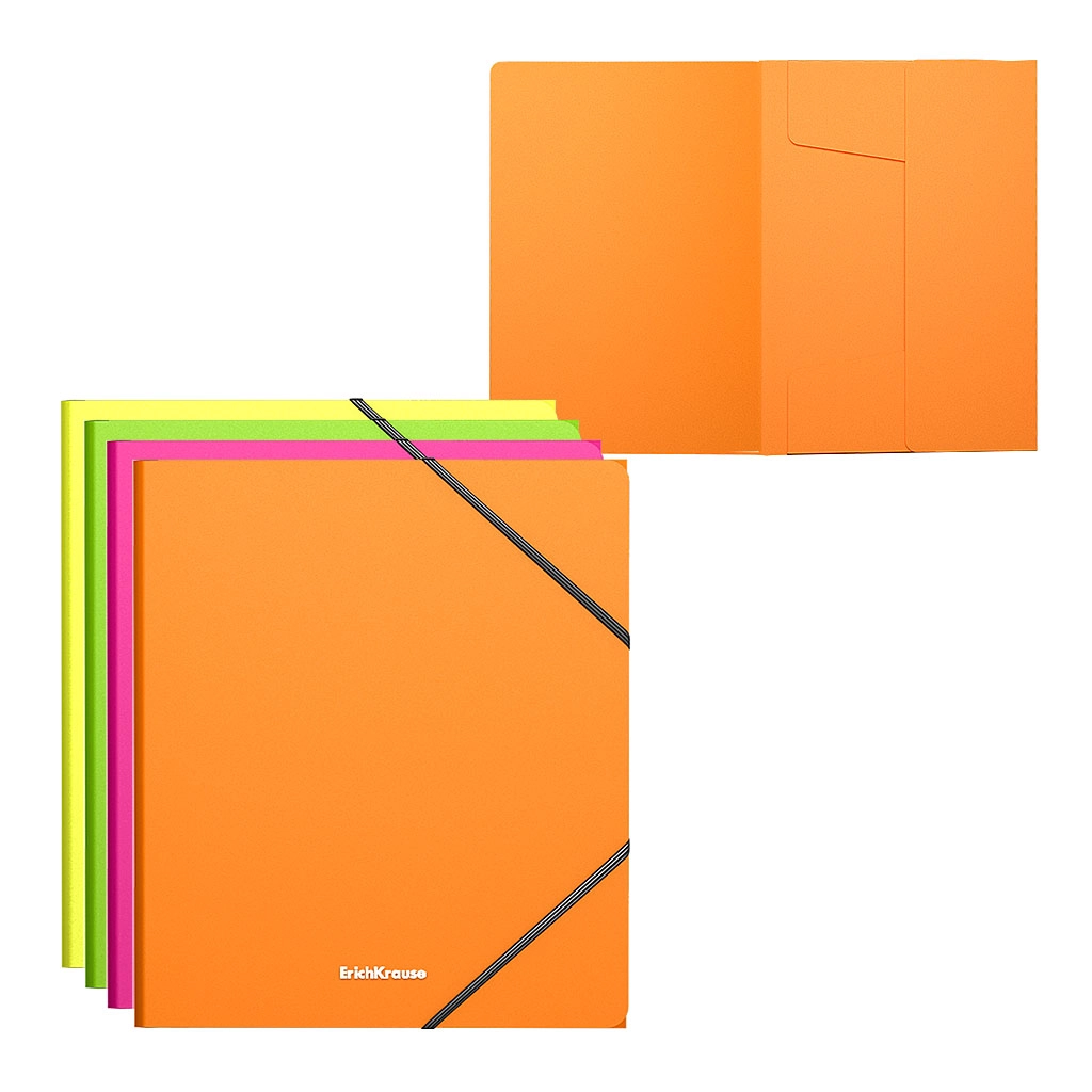 FASCIKLA SA LASTIKOM A5+ PVC ERICHKRAUSE NEON MIX BOJA 42987