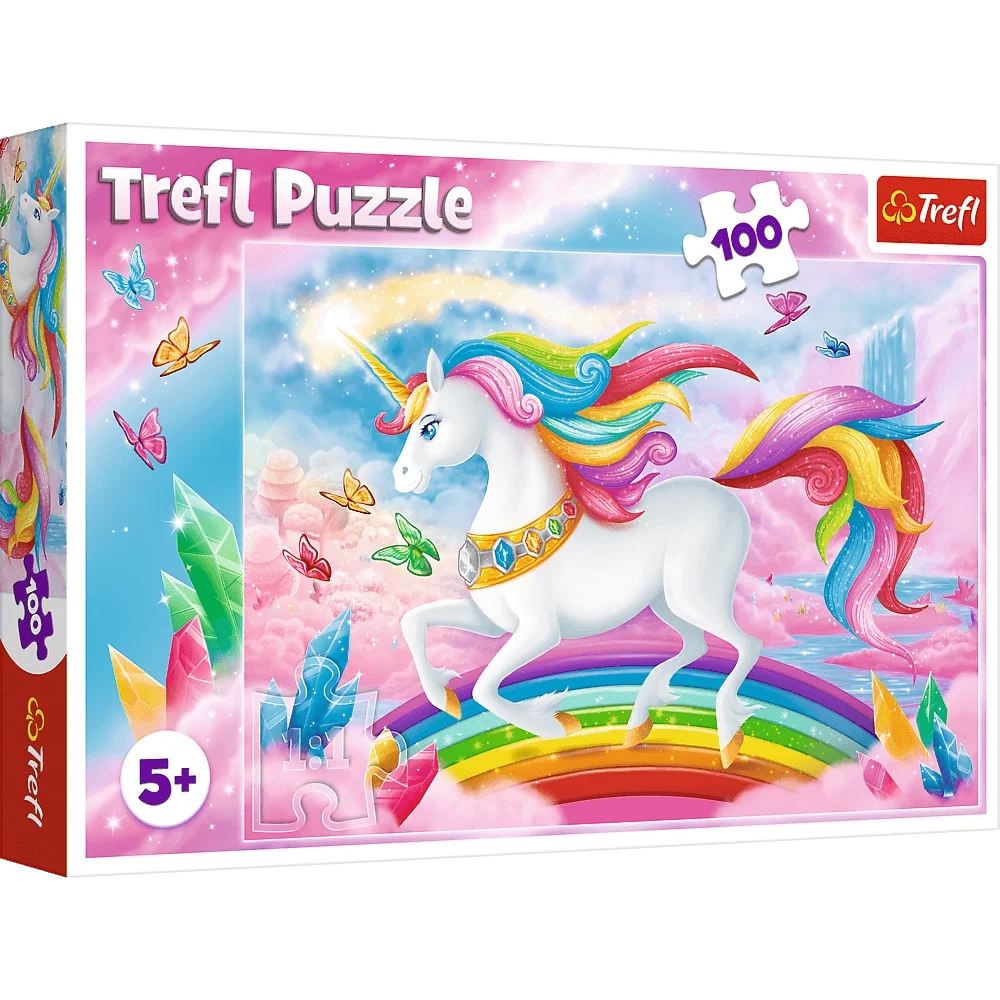 PUZZLE 100 TREFL CRYSTAL WORD UNICORNS 16364
