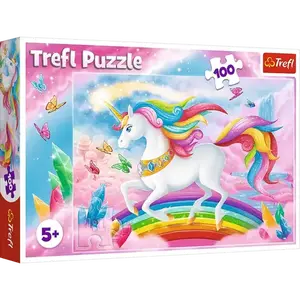 PUZZLE 100 TREFL CRYSTAL WORD UNICORNS 16364