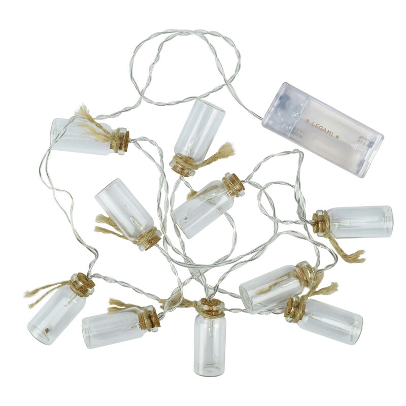 LAMPICE LED LEGAMI 10 MINI GLASS JARS STRI0001