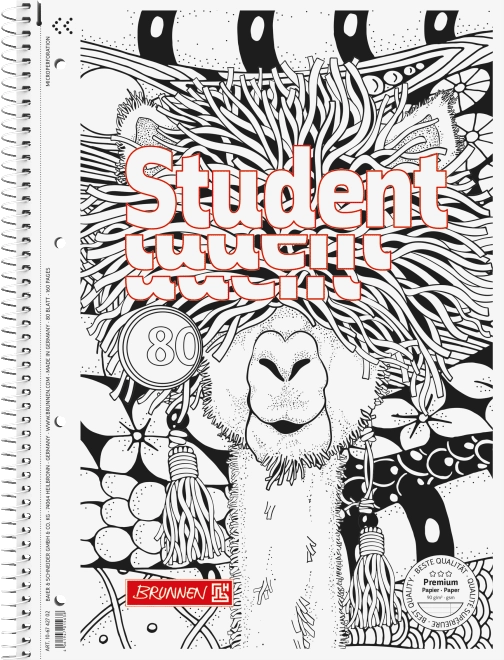 SVESKA SPIRALA A4 DIKTO BRUNNEN ZEN ART LAMA 106742702