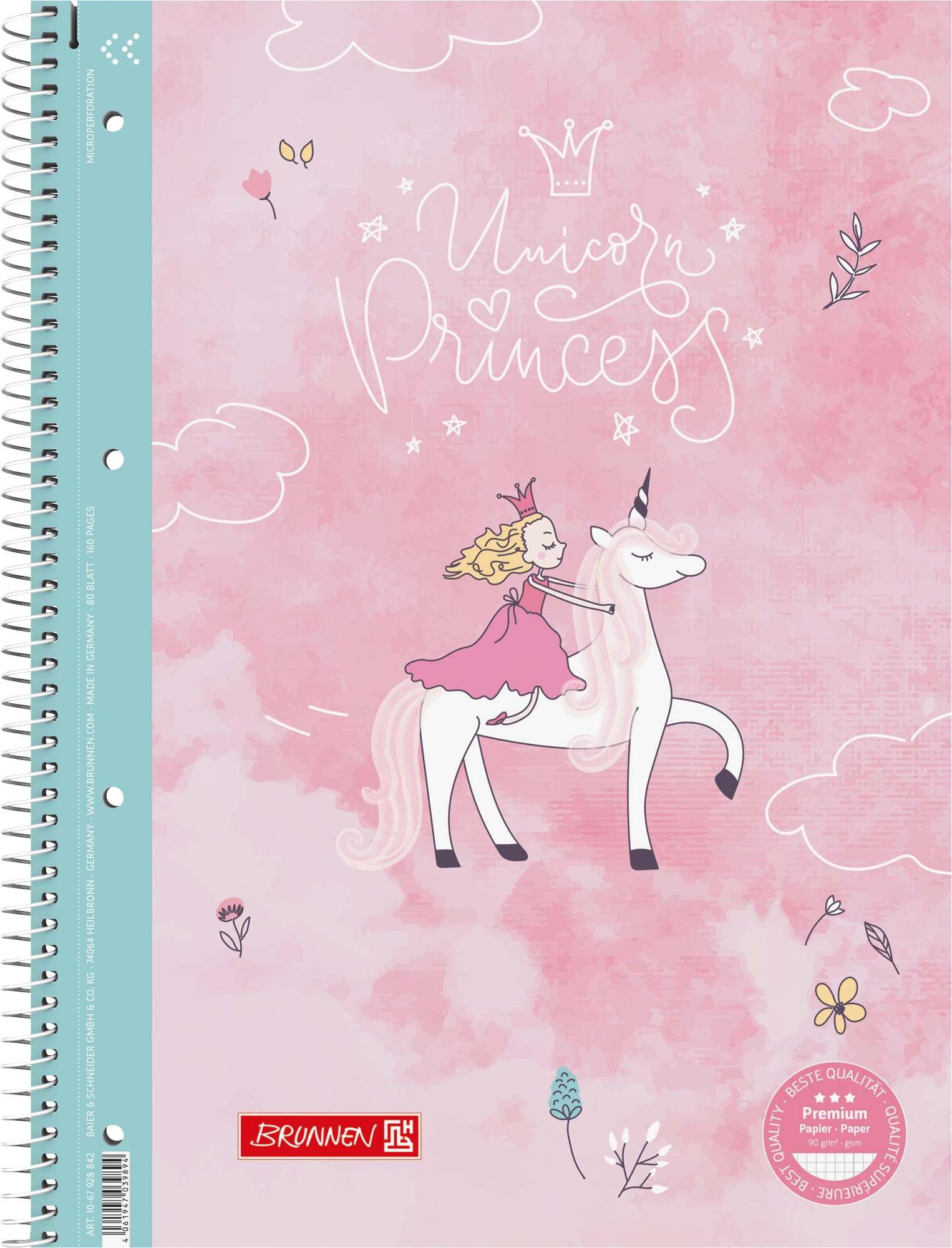 SVESKA SPIRALA A4 KARO BRUNNEN PRINCESS 1067928842