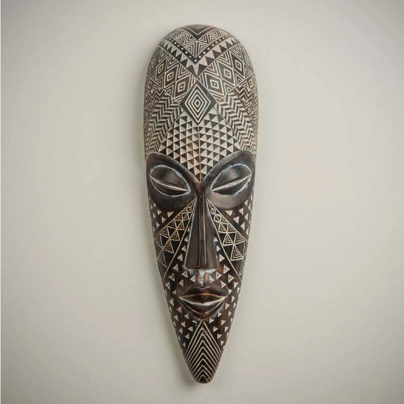 FIGURA ZIDNA MASKA WIDDOP TRIBAL WALL HANGING 32CM 69343