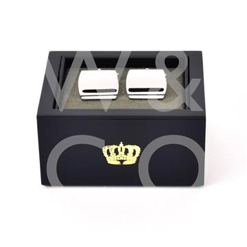 MANŽETNE WIDDOP HARVEY MAKIN NICKEL PLATED ENGRAVABLE RECTANGLE CUFFLINKS HM2171
