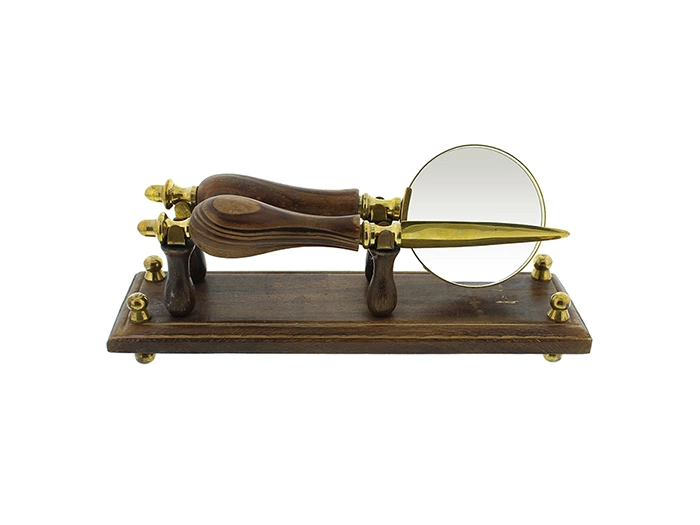 LUPA I NOŽ ZA PISMA WIDDOP HARVEY MAKIN BRASS MAGNIFYING GLASS & PAPERKNIFE HM11