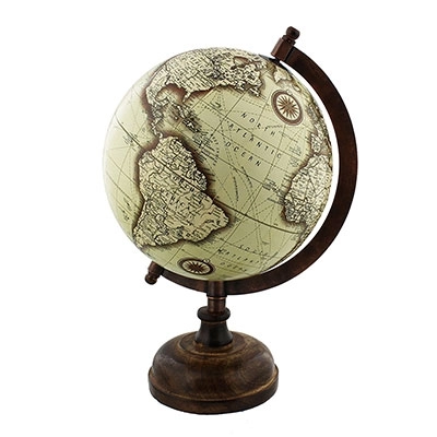 GLOBUS WIDDOP HARVEY MAKIN GLOBE METAL & WOODEN BASE 27CM HM1182