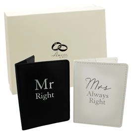 FUTROLA ZA PASOŠ WIDDOP MR RIGHT & MRS ALWAYS RIGHT WG702