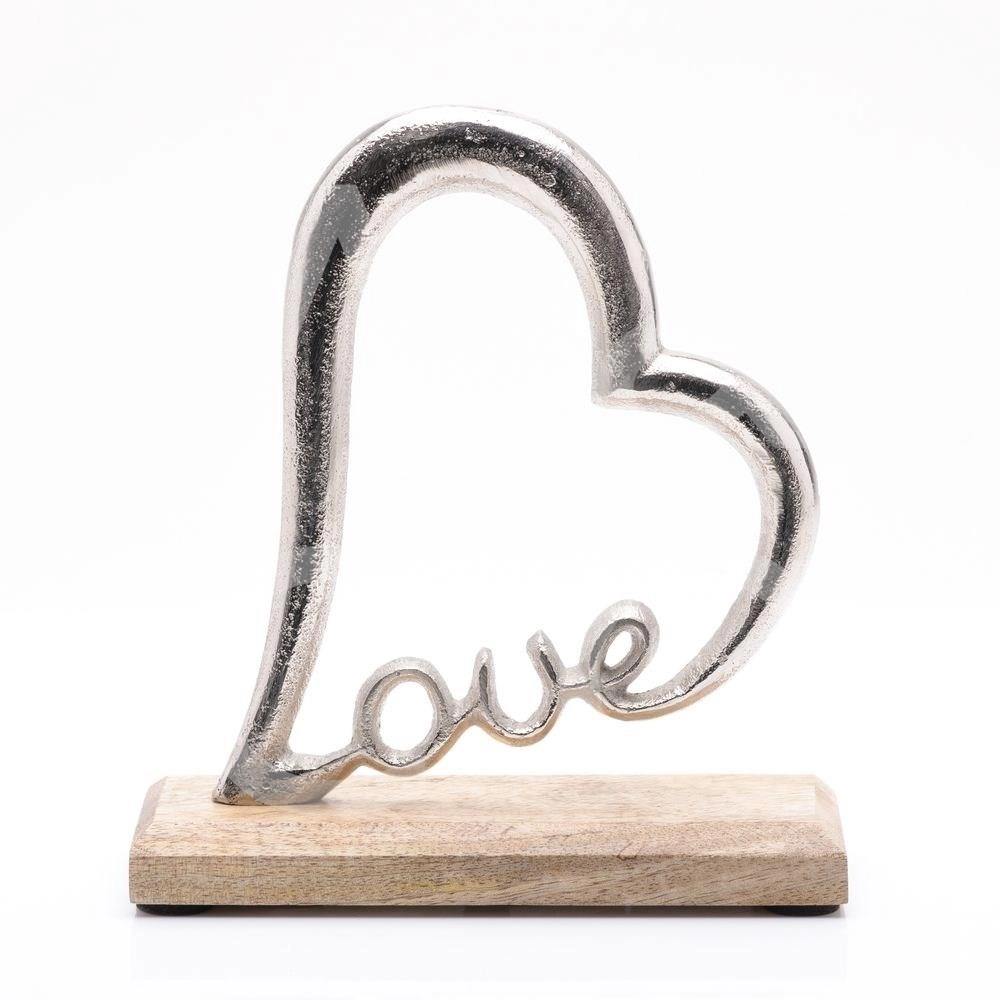FIGURA WIDDOP LOVE HEART WOOD & METAL ORNAMENT HE1567