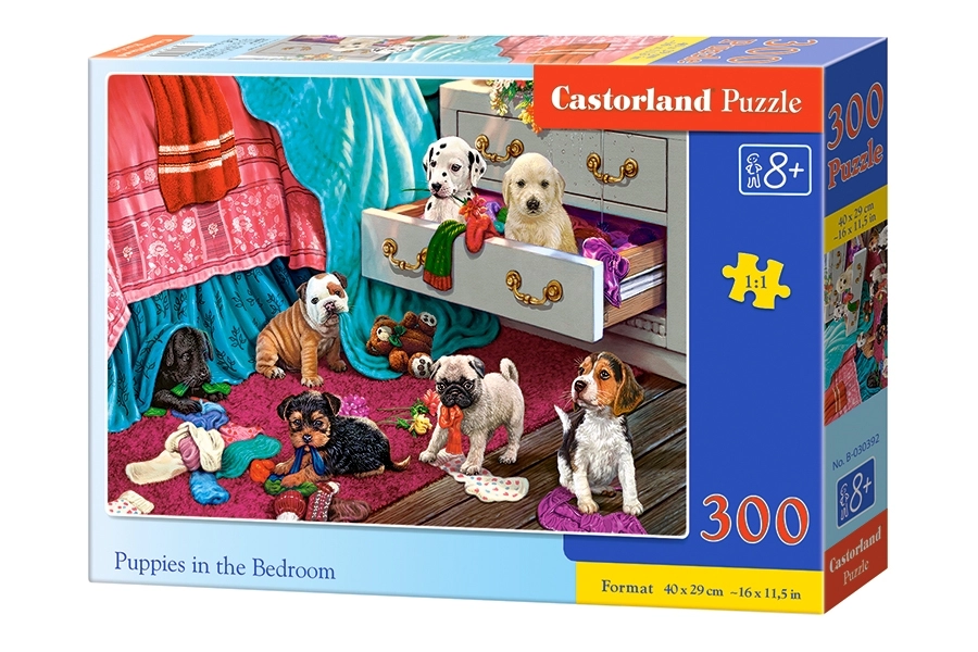 PUZZLE 300 CASTOR PUPPIES IN THE BEDROOM B-030392