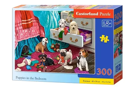PUZZLE 300 CASTOR PUPPIES IN THE BEDROOM B-030392