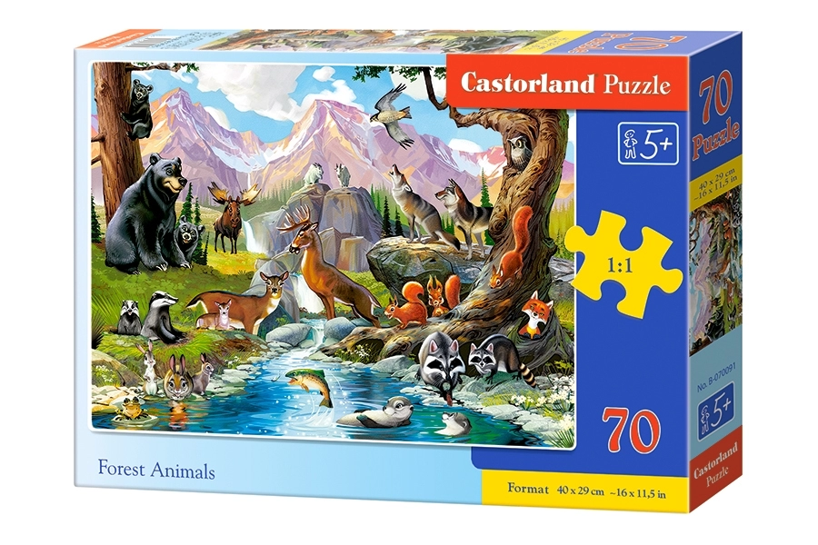 PUZZLE 70 CASTOR FOREST ANIMALS B-070091